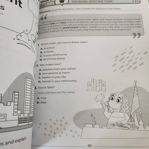NEW 2nd Grade Social Studies: Daily Practice Workbook 20 Weeks of Fun Activities - Picture 10 of 13